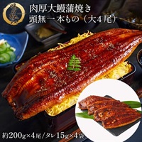 肉厚大鰻蒲焼無頭一本もの(大4尾)